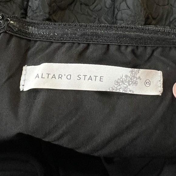 NWT Women's Altar'd State Black Floral Strapless Dress Extra Small - Picture 6 of 8